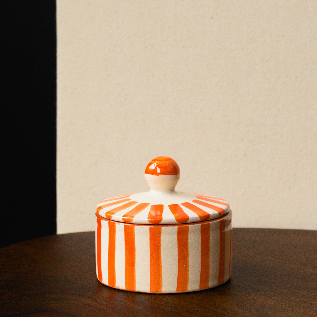 Stripe Sugar Pot
