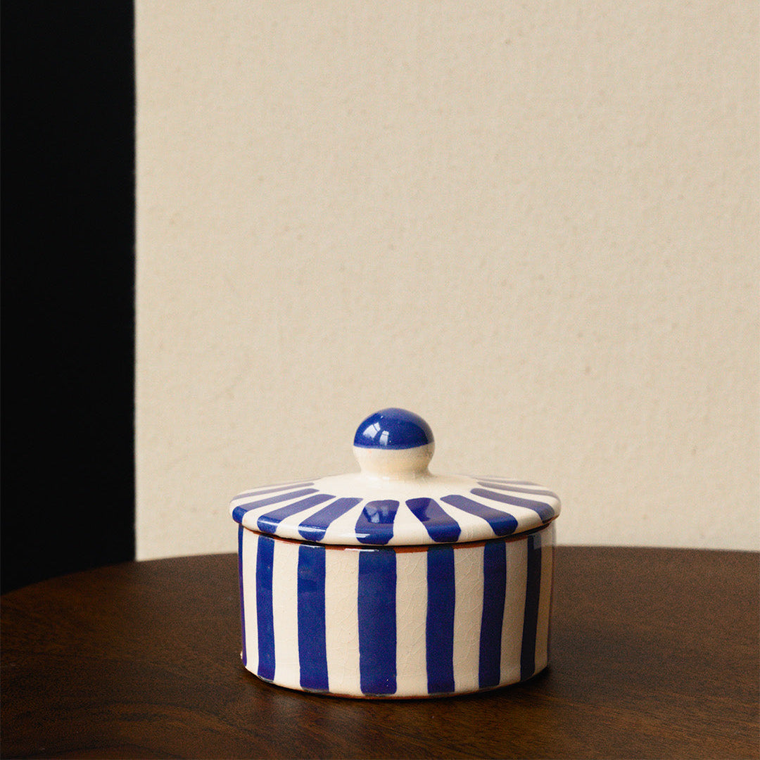 Stripe Sugar Pot