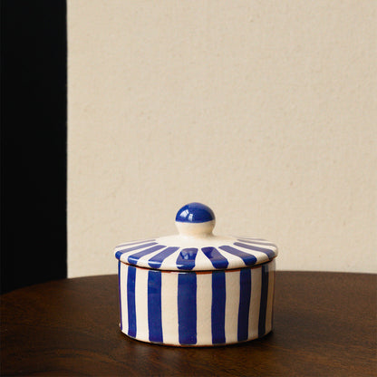 Stripe Sugar Pot