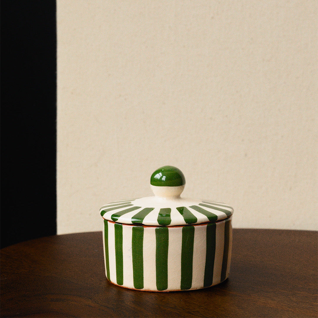 Stripe Sugar Pot