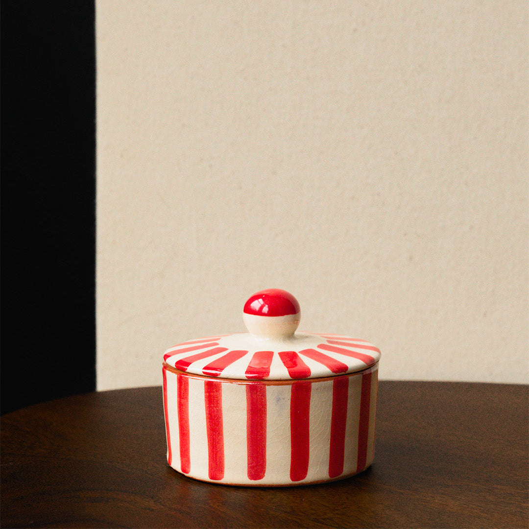 Stripe Sugar Pot